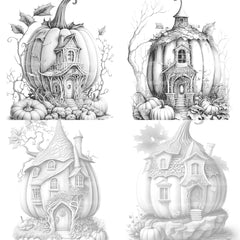 Pumpkin Fairy House Coloring Book - CraftNest - Digital Crafting and Art