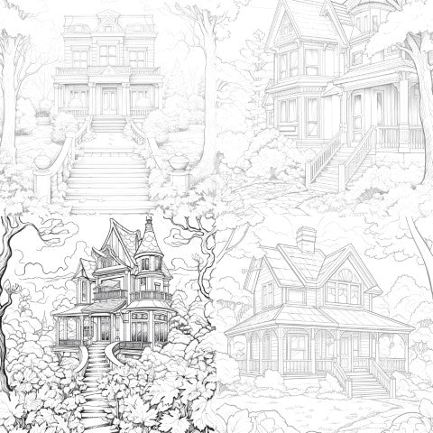 Autumn House Coloring Book - CraftNest - Digital Crafting and Art