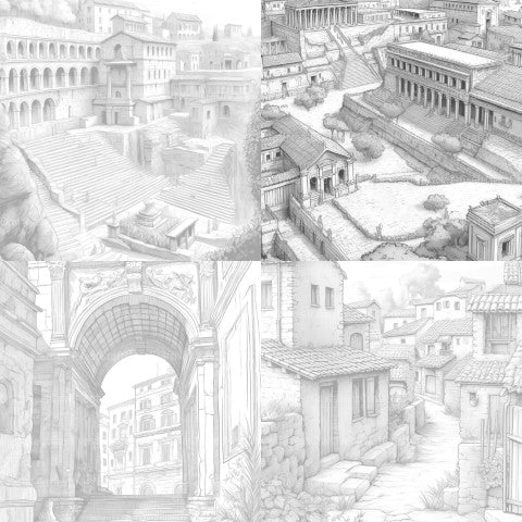 Ancient Rome Coloring Book - CraftNest - Digital Crafting and Art