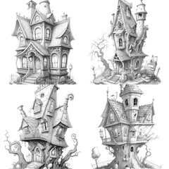 Haunted House Coloring Book - CraftNest - Digital Crafting and Art