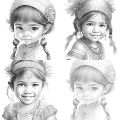 Cute Maya Girl Coloring Book - CraftNest - Digital Crafting and Art