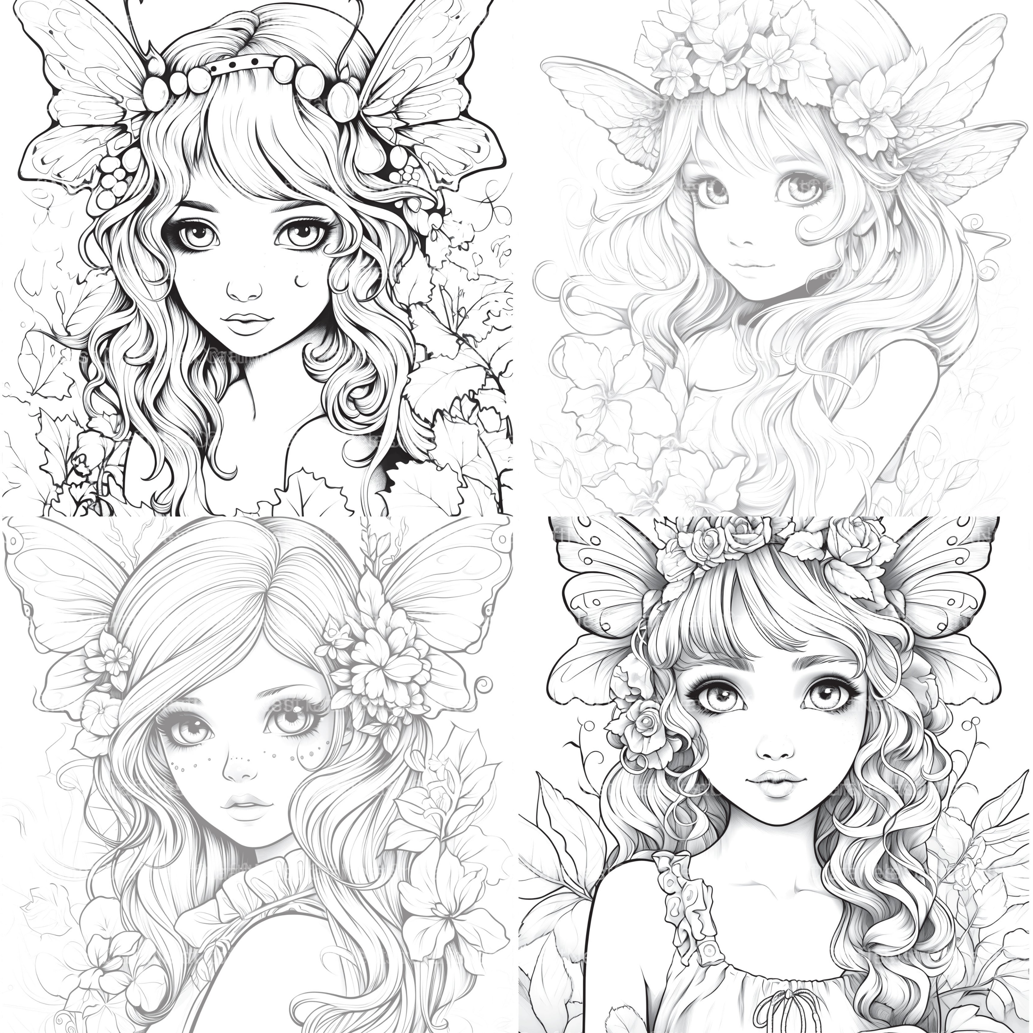 Forest Fairies Coloring Book - CraftNest - Digital Crafting and Art