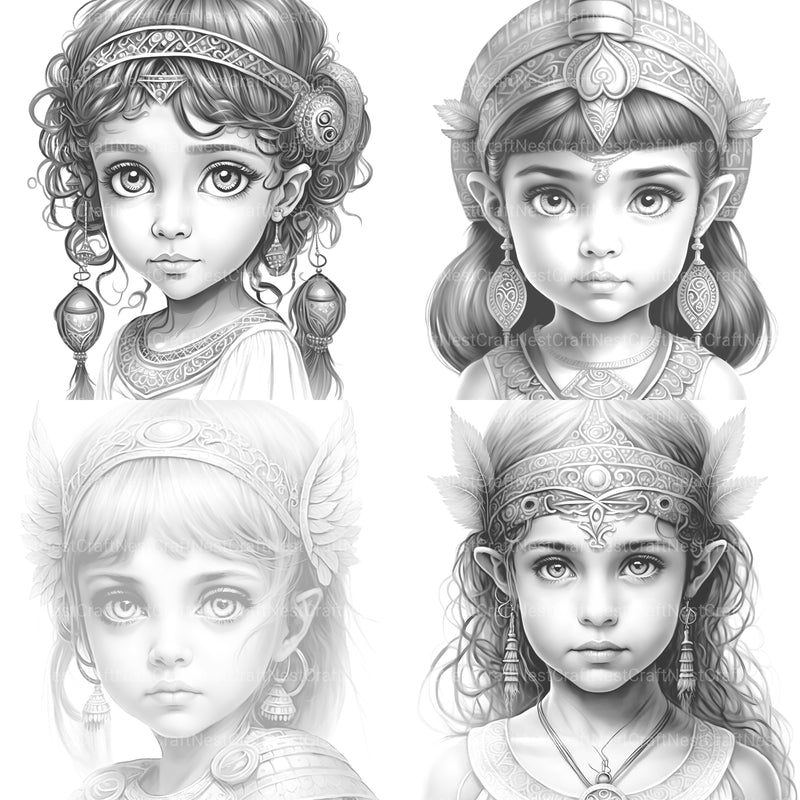 Cute Egyptian Girl Coloring Book - CraftNest - Digital Crafting and Art