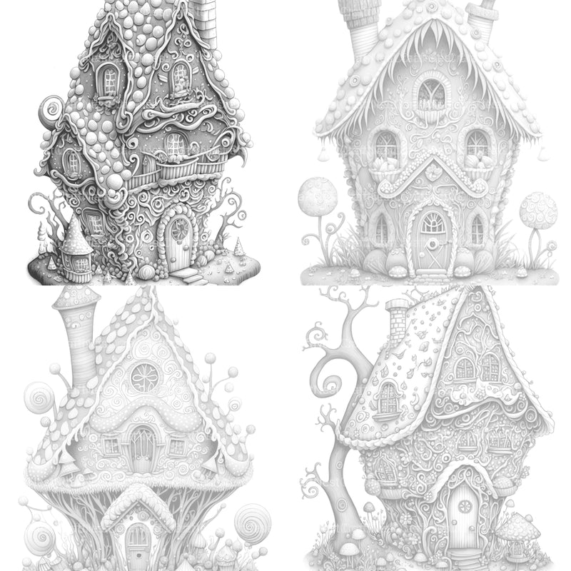 Gingerbread Fairy House Coloring Book - CraftNest - Digital Crafting and Art