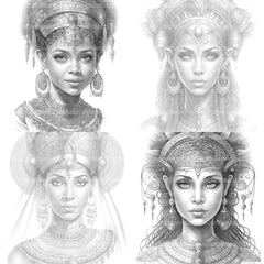 Ancient Egypt Queen Coloring Book - CraftNest - Digital Crafting and Art
