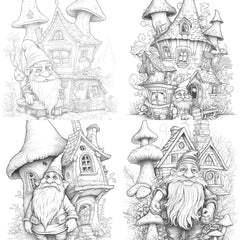 Gnome Coloring Book 2 - CraftNest - Digital Crafting and Art