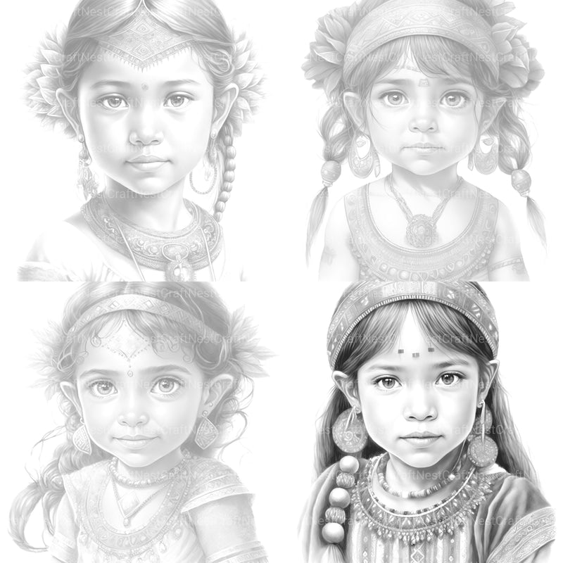 Cute Maya Girl Coloring Book - CraftNest - Digital Crafting and Art