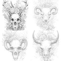 Floral Skull Coloring Book - CraftNest - Digital Crafting and Art