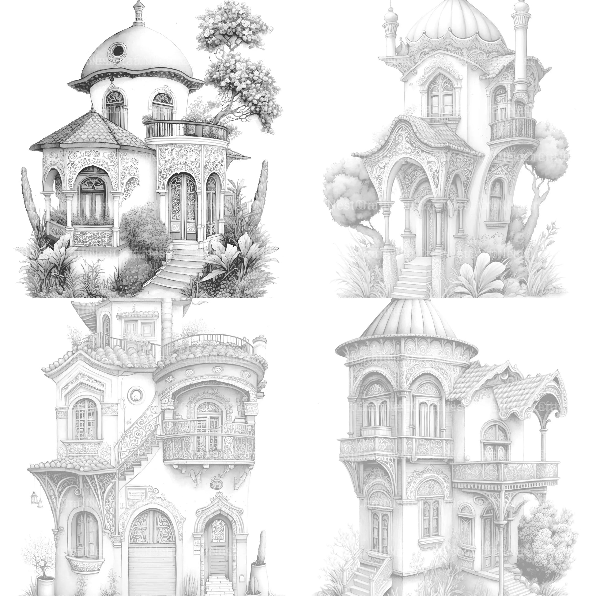 Turkish Tiny House Coloring Book - CraftNest - Digital Crafting and Art