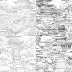 Japanese Garden Coloring Book - CraftNest - Digital Crafting and Art