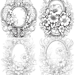 Blooming Mirror Coloring Book - CraftNest - Digital Crafting and Art