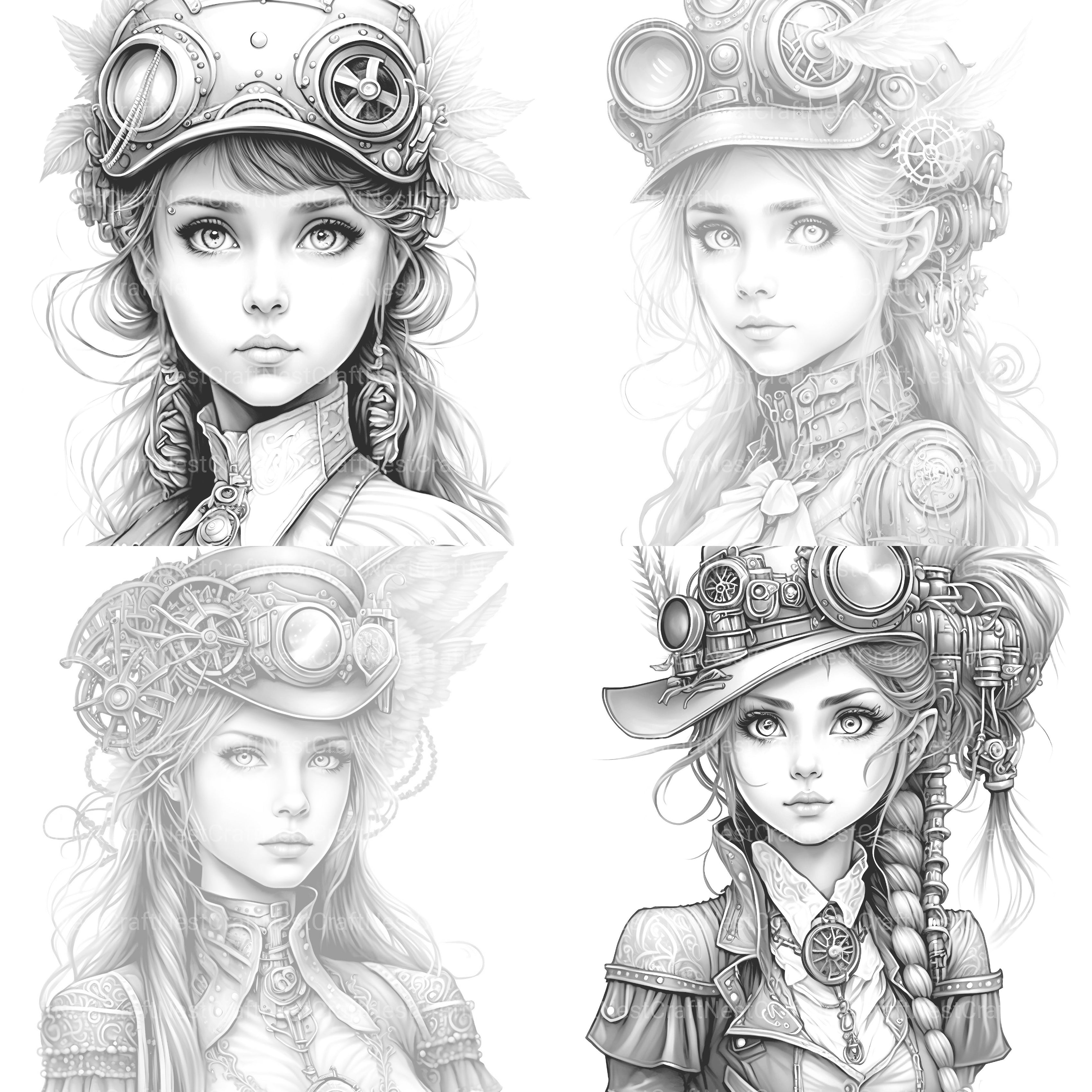 Sunflower Girl Coloring Book - CraftNest - Digital Crafting and Art