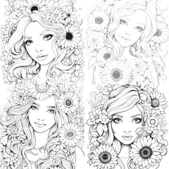 Venetian Carnival Woman Coloring Book - CraftNest - Digital Crafting and Art