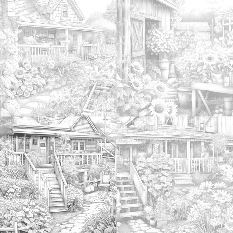 Farmers Garden Coloring Book - CraftNest - Digital Crafting and Art