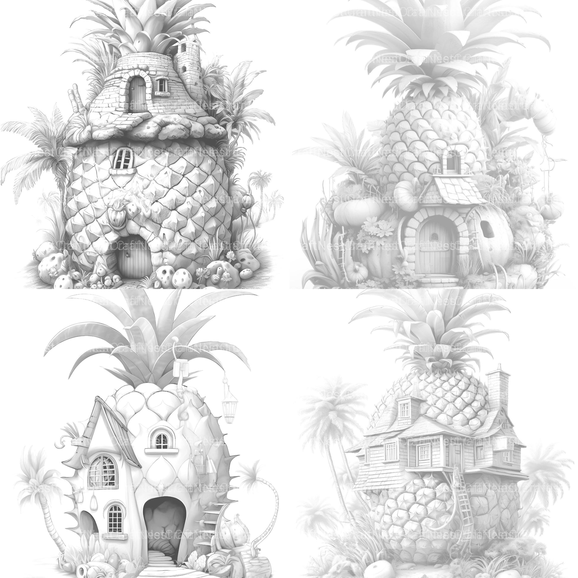 Fairy House Coloring Book - CraftNest - Digital Crafting and Art