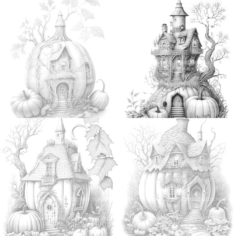Pumpkin Fairy House Coloring Book - CraftNest - Digital Crafting and Art