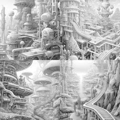 Sci-Fi Landscape Coloring Book - CraftNest - Digital Crafting and Art