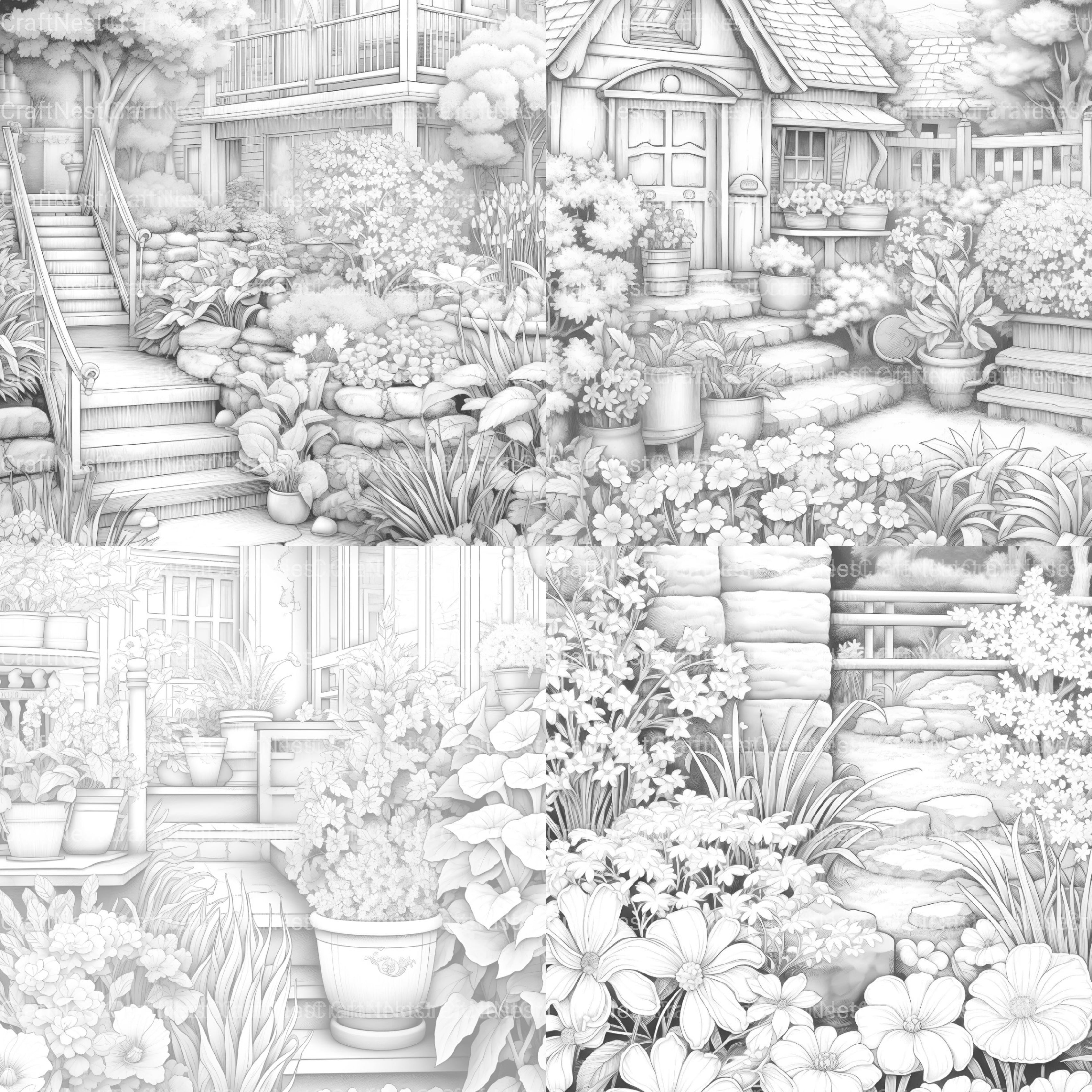 Spring Garden Coloring Book - CraftNest - Digital Crafting and Art