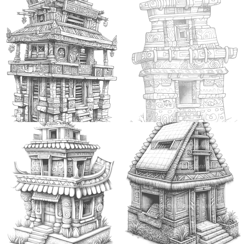 Castle Tiny House Coloring Book - CraftNest - Digital Crafting and Art