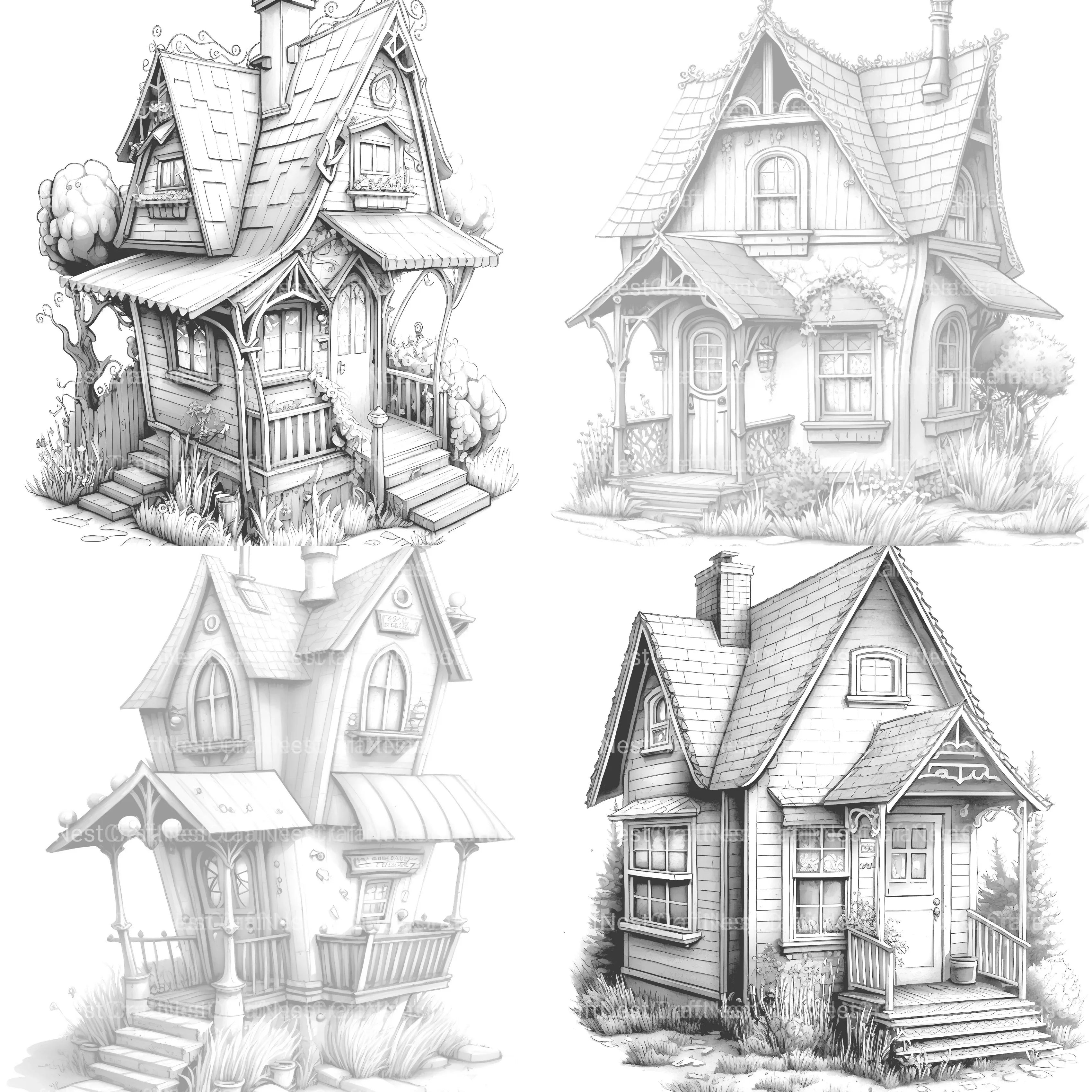 Ranch Tiny House Coloring Book - CraftNest - Digital Crafting and Art