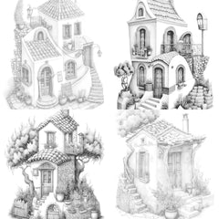 Greek Tiny House Coloring Book - CraftNest - Digital Crafting and Art