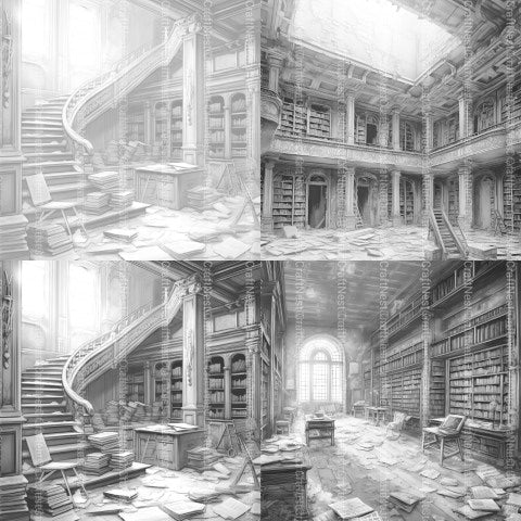 Lost Library Coloring Book - CraftNest - Digital Crafting and Art