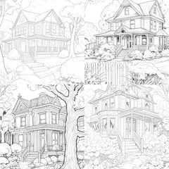 Autumn House Coloring Book - CraftNest - Digital Crafting and Art
