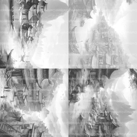 Old Chinese Village Coloring Book - CraftNest - Digital Crafting and Art