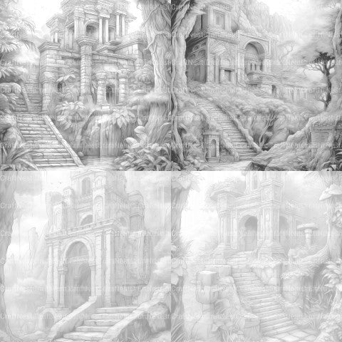Lost Ruins Coloring Book - CraftNest - Digital Crafting and Art