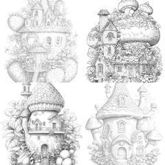 Strawberry Fairy House Coloring Book - CraftNest - Digital Crafting and Art