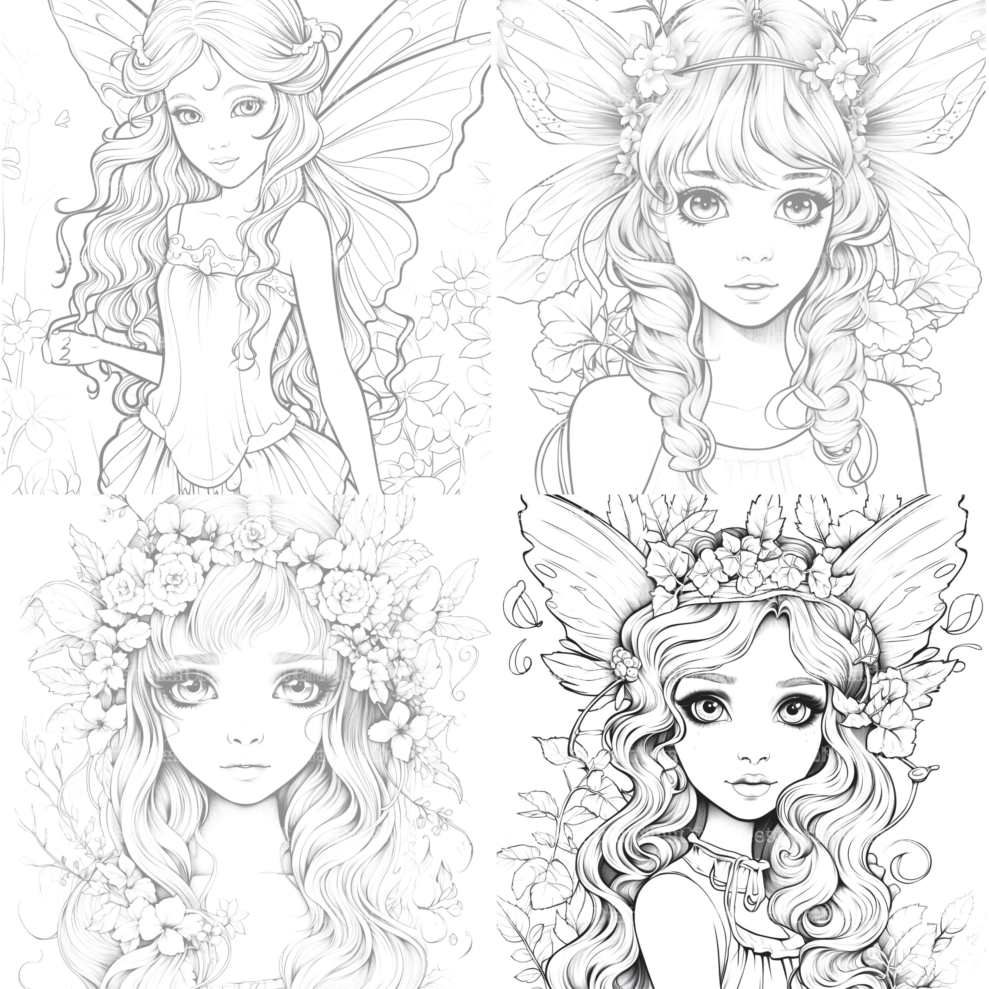 Forest Fairies Coloring Book - CraftNest - Digital Crafting and Art