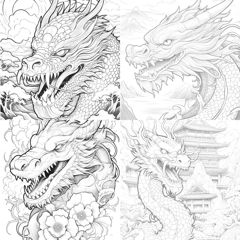 Dragon Coloring Book - CraftNest - Digital Crafting and Art