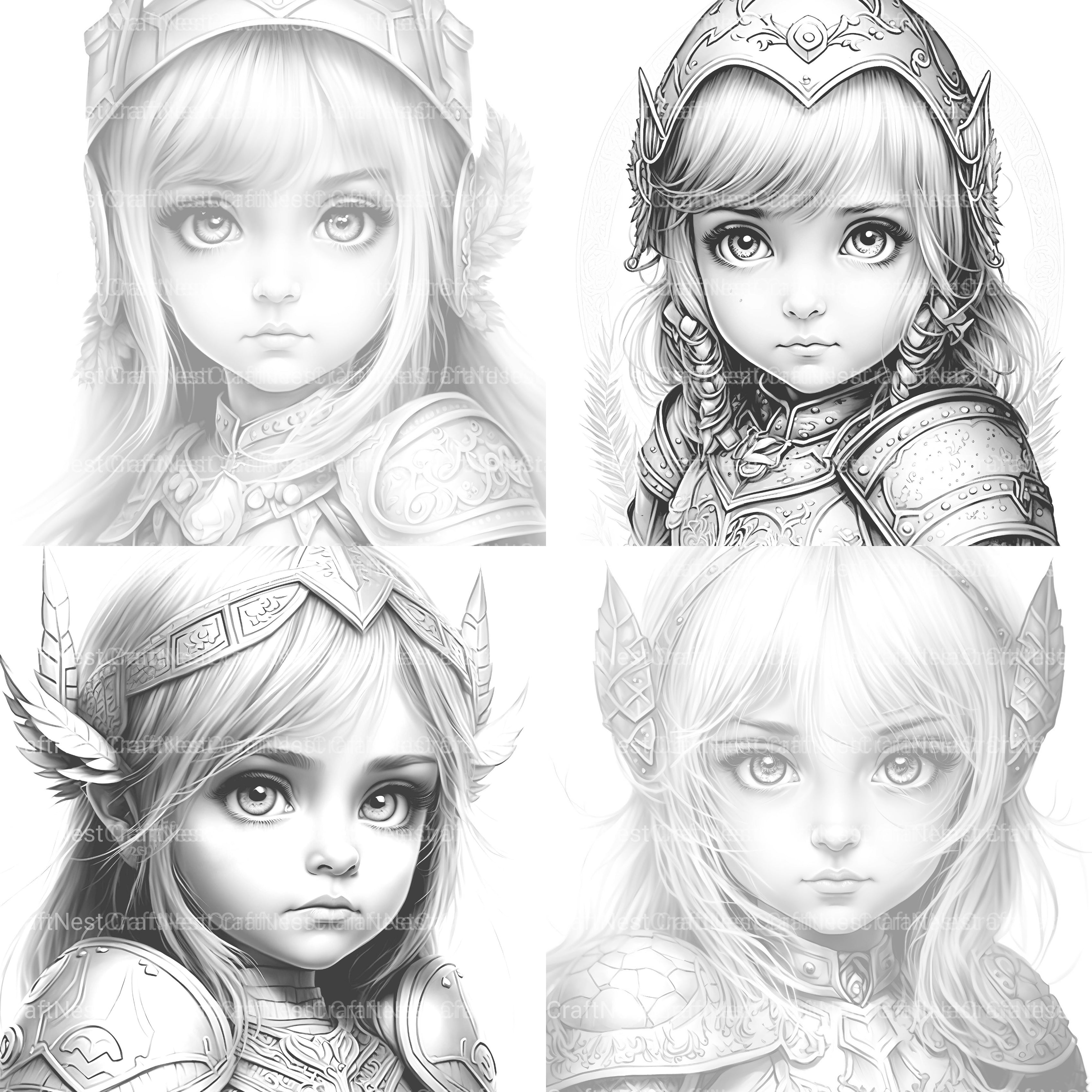 Princess Coloring Book 1 - CraftNest - Digital Crafting and Art