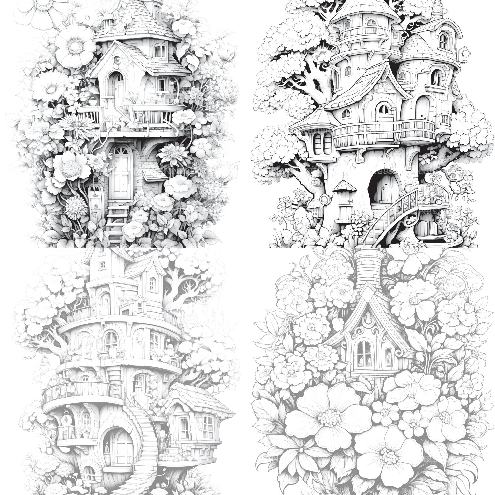 Blooming House Coloring Book - CraftNest - Digital Crafting and Art
