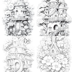 Blooming House Coloring Book - CraftNest - Digital Crafting and Art