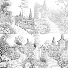 Garden Path Coloring Book - CraftNest - Digital Crafting and Art