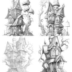 Haunted House Coloring Book - CraftNest - Digital Crafting and Art