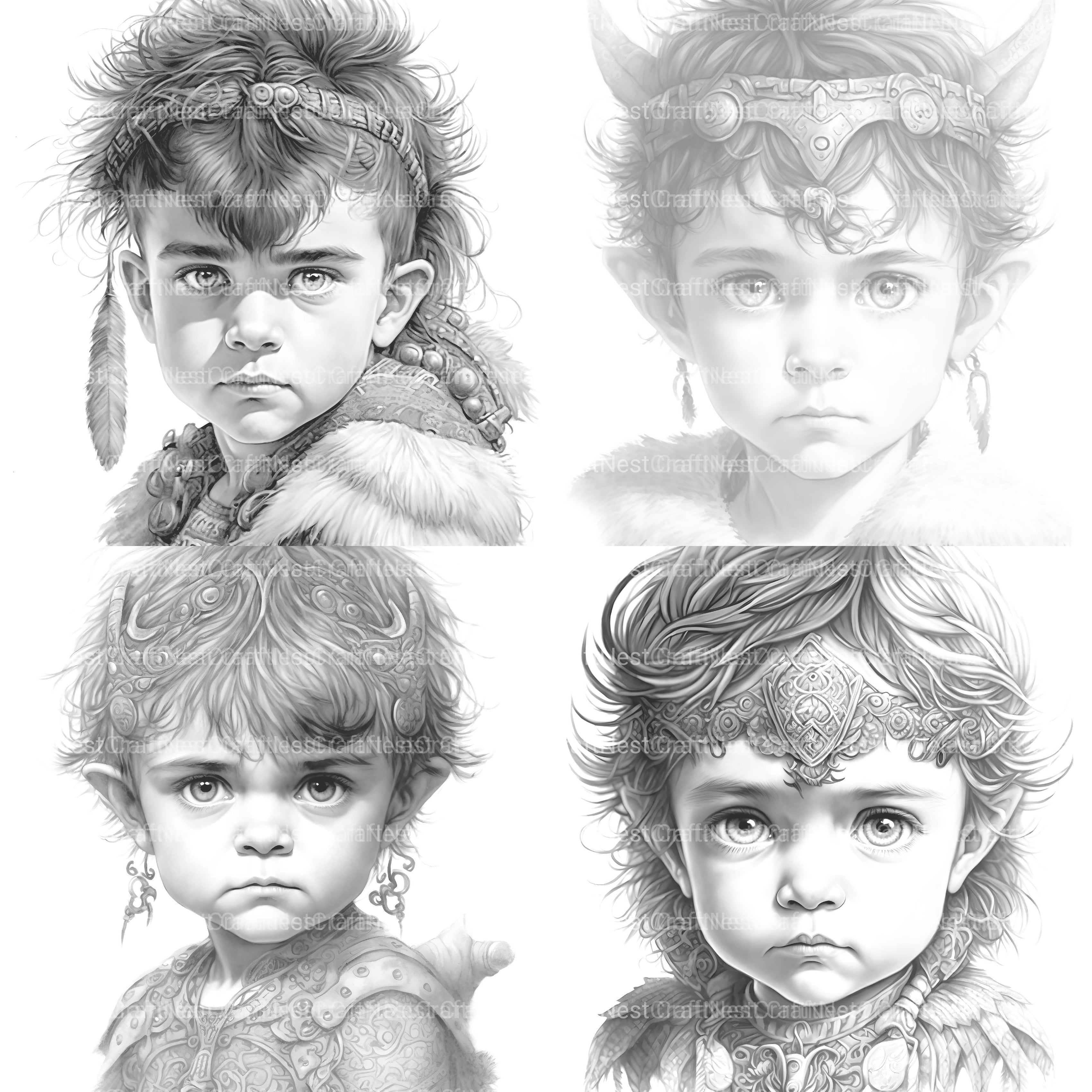 Babarian Girl Coloring Book - CraftNest - Digital Crafting and Art