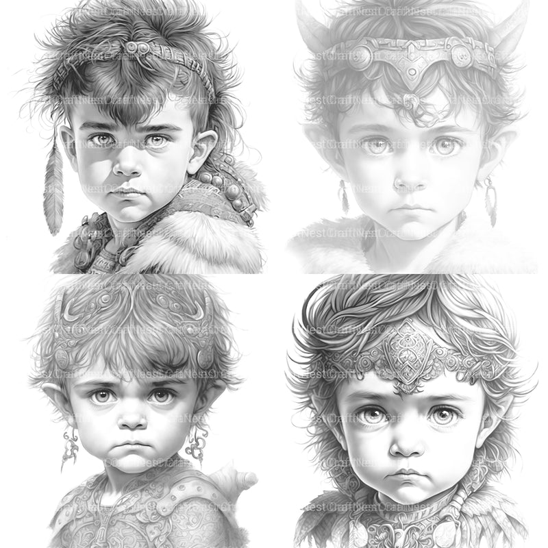 Babarian Girl Coloring Book - CraftNest - Digital Crafting and Art