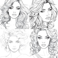 Beautiful Women Coloring Book - CraftNest - Digital Crafting and Art