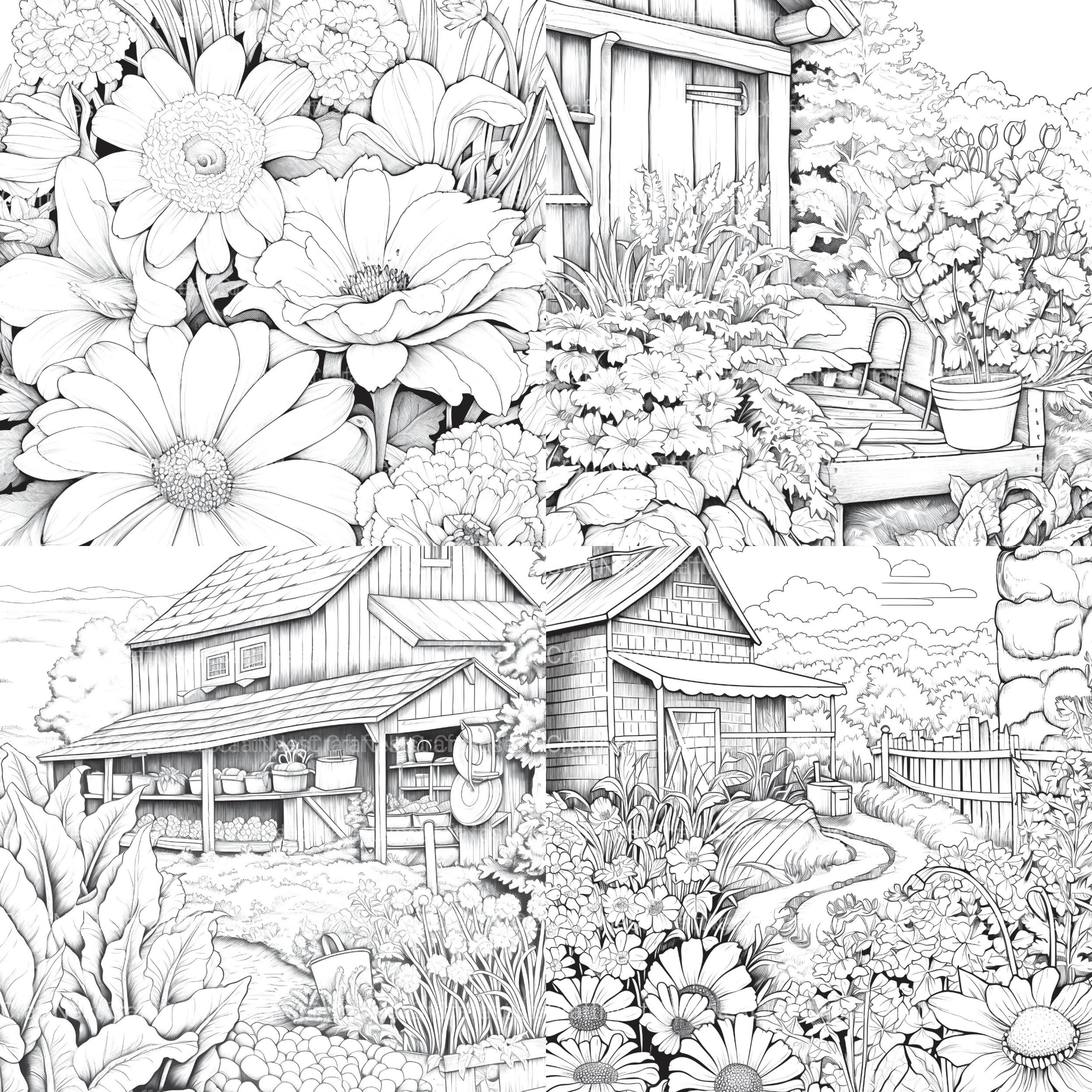 Farmers Garden Coloring Book 2 - CraftNest - Digital Crafting and Art