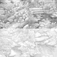 Water Garden Coloring Book - CraftNest - Digital Crafting and Art
