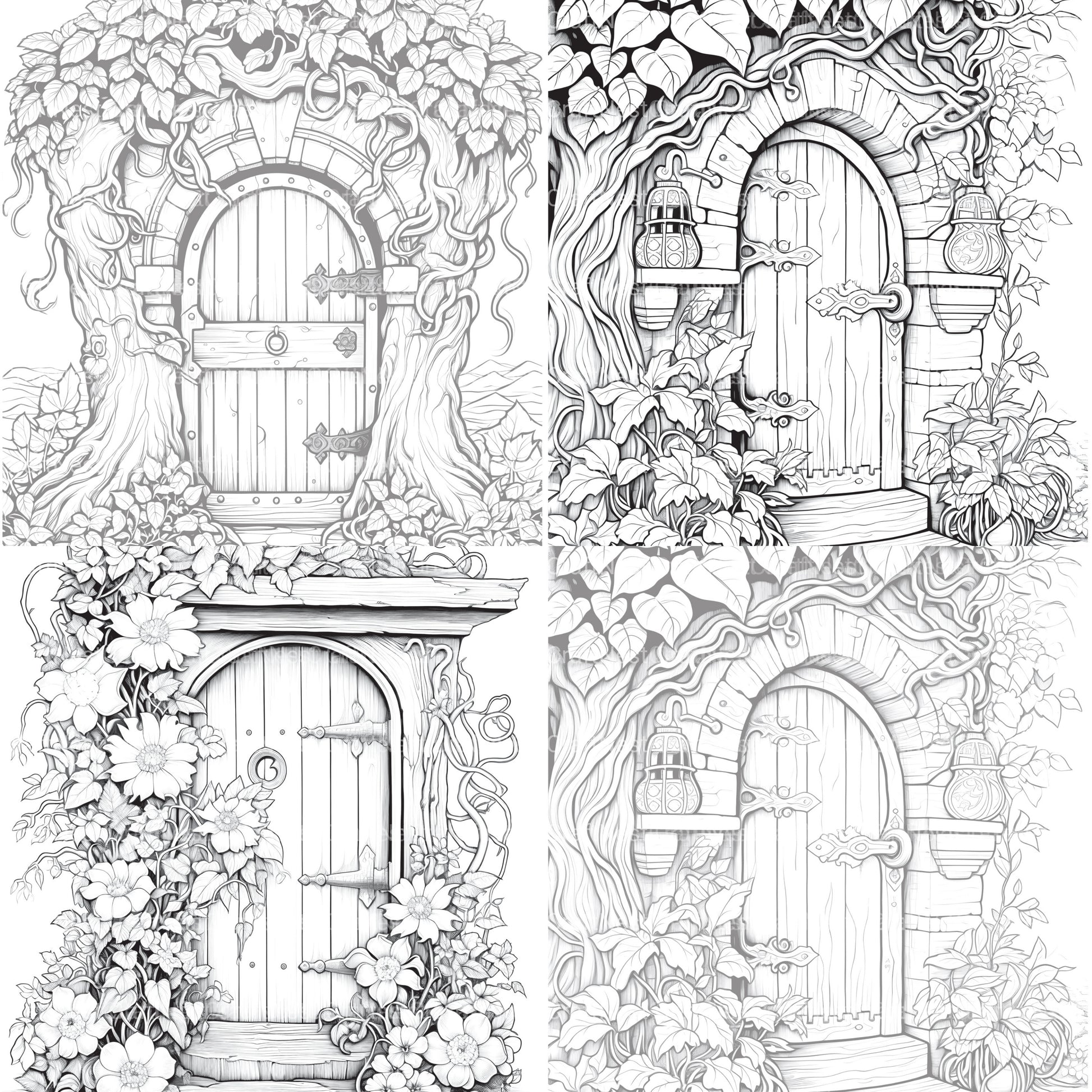 Blooming Door Coloring Book - CraftNest - Digital Crafting and Art