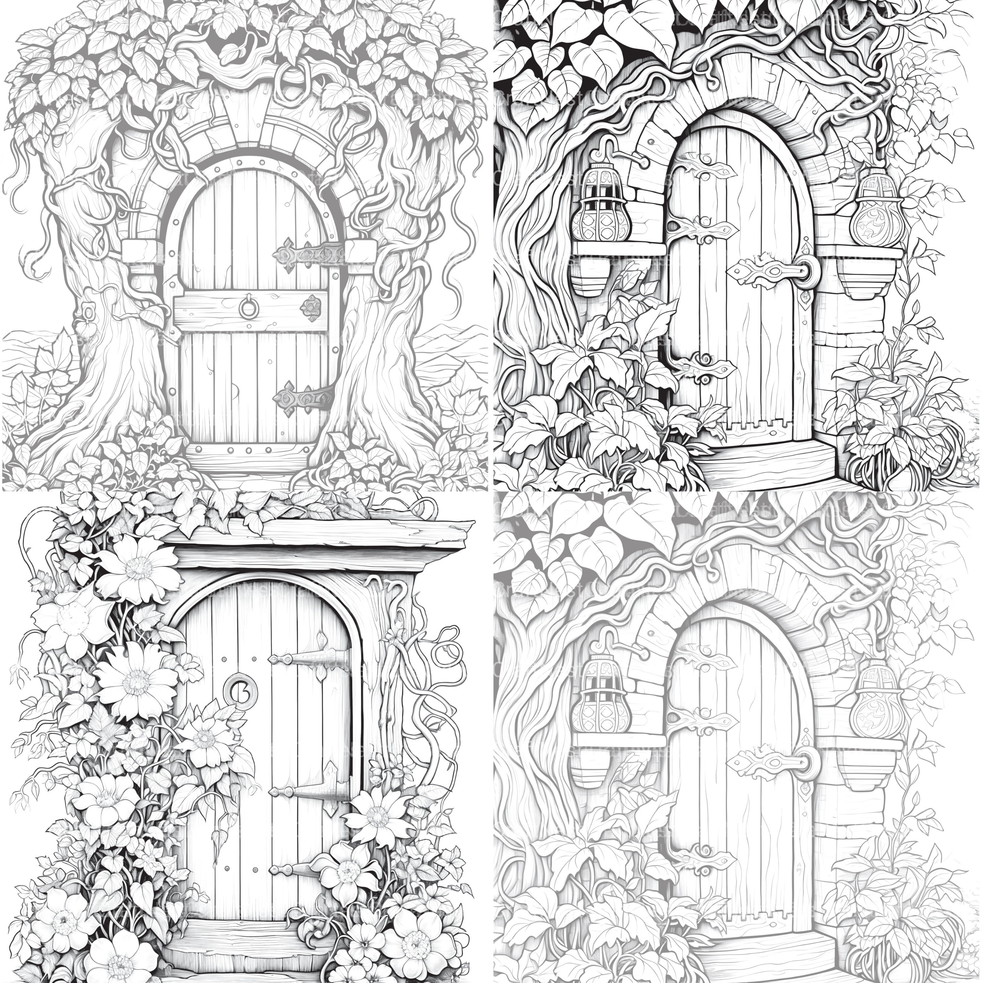 Blooming Door Coloring Book - CraftNest - Digital Crafting and Art
