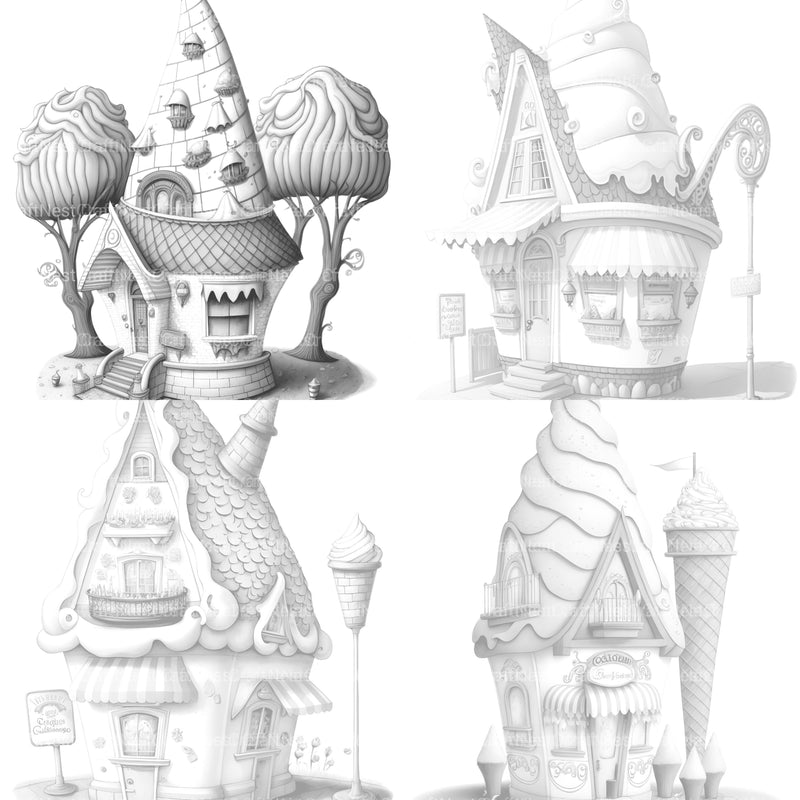 Ice Cream House Coloring Book - CraftNest - Digital Crafting and Art