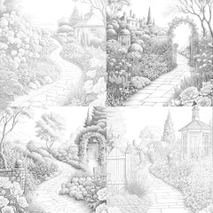 Garden Path Coloring Book - CraftNest - Digital Crafting and Art