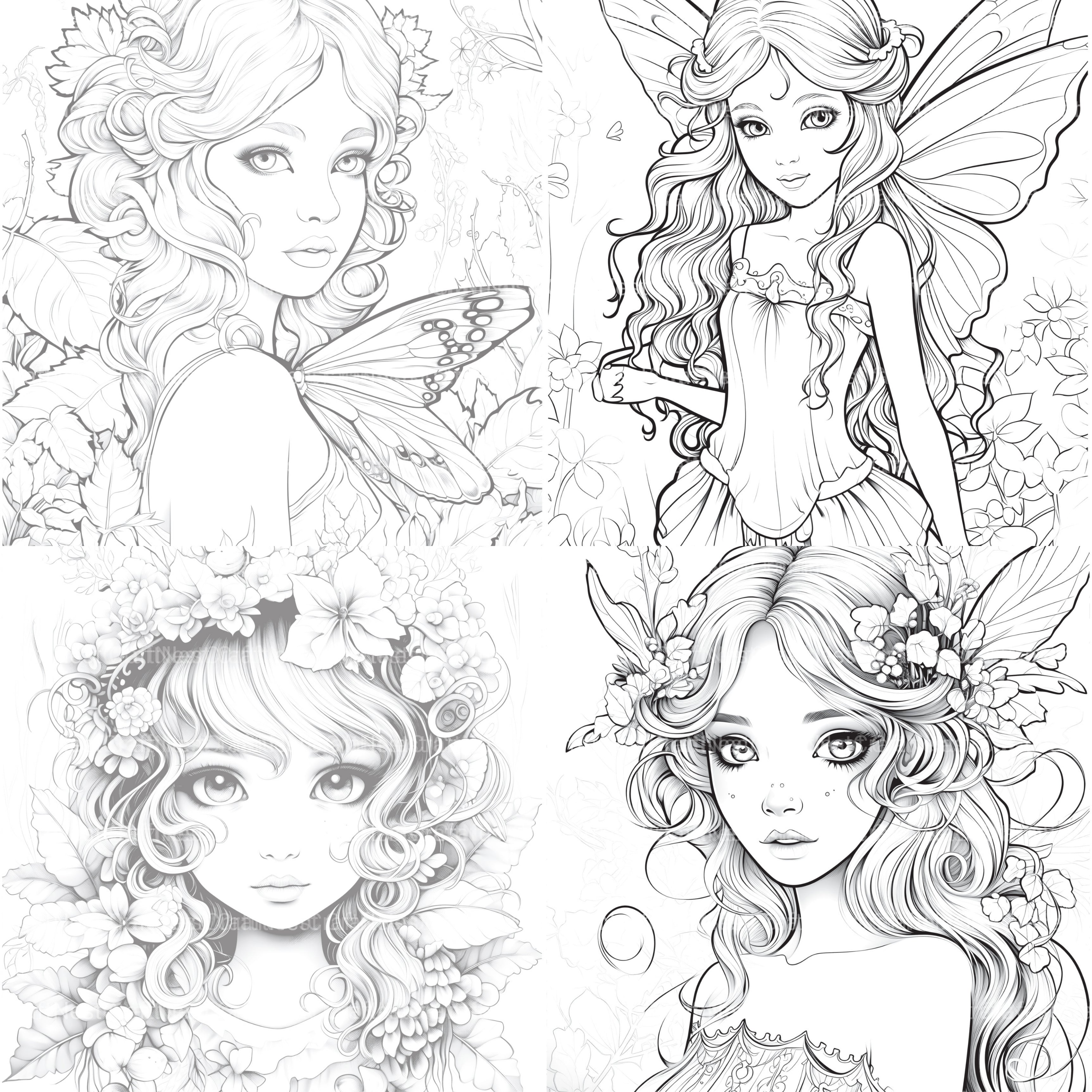Forest Fairies Coloring Book - CraftNest - Digital Crafting and Art