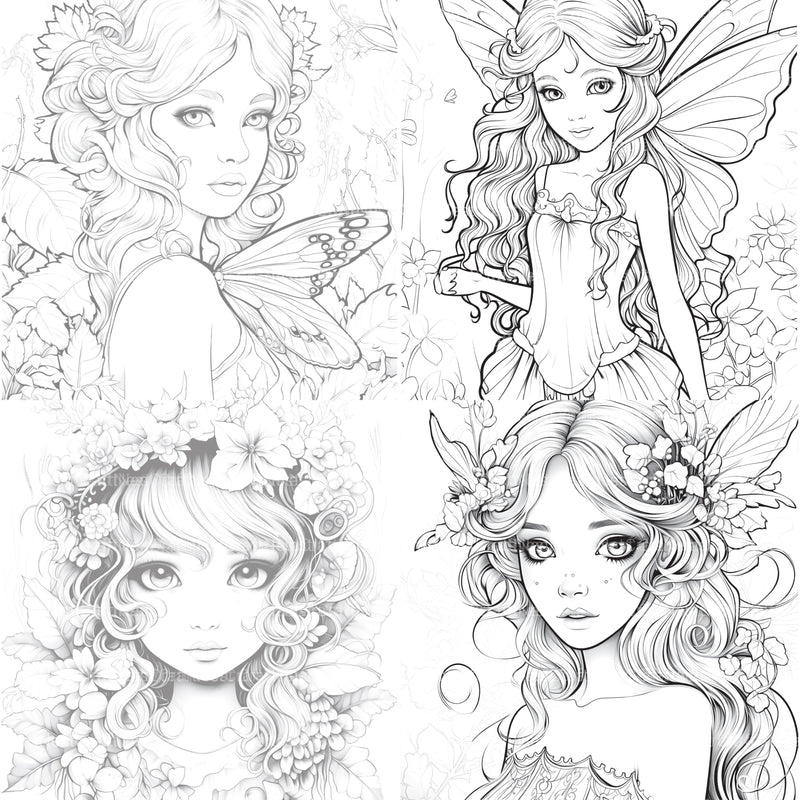 Forest Fairies Coloring Book - CraftNest - Digital Crafting and Art