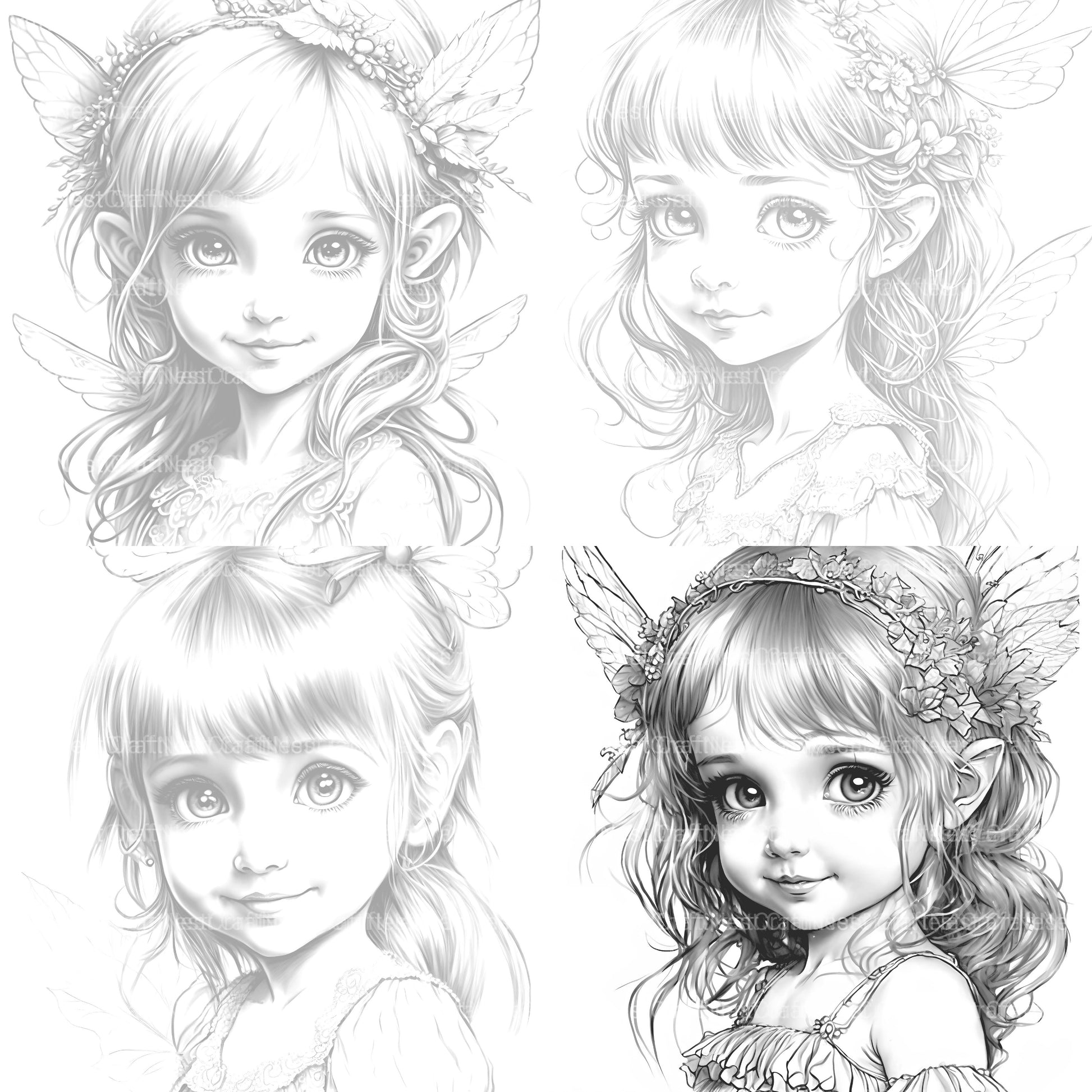 Flower Princess Coloring Book - CraftNest - Digital Crafting and Art