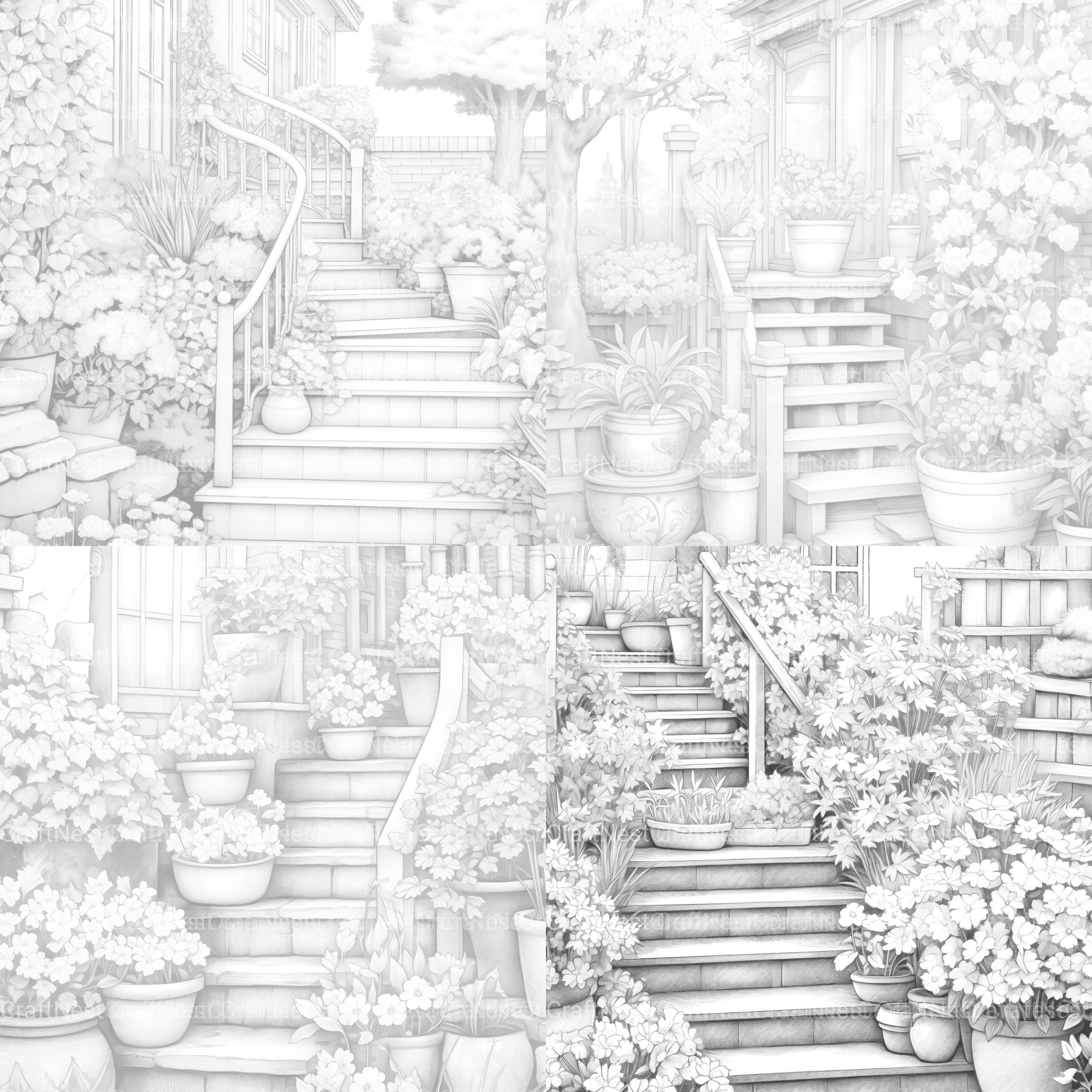 Spring Garden Coloring Book - CraftNest - Digital Crafting and Art